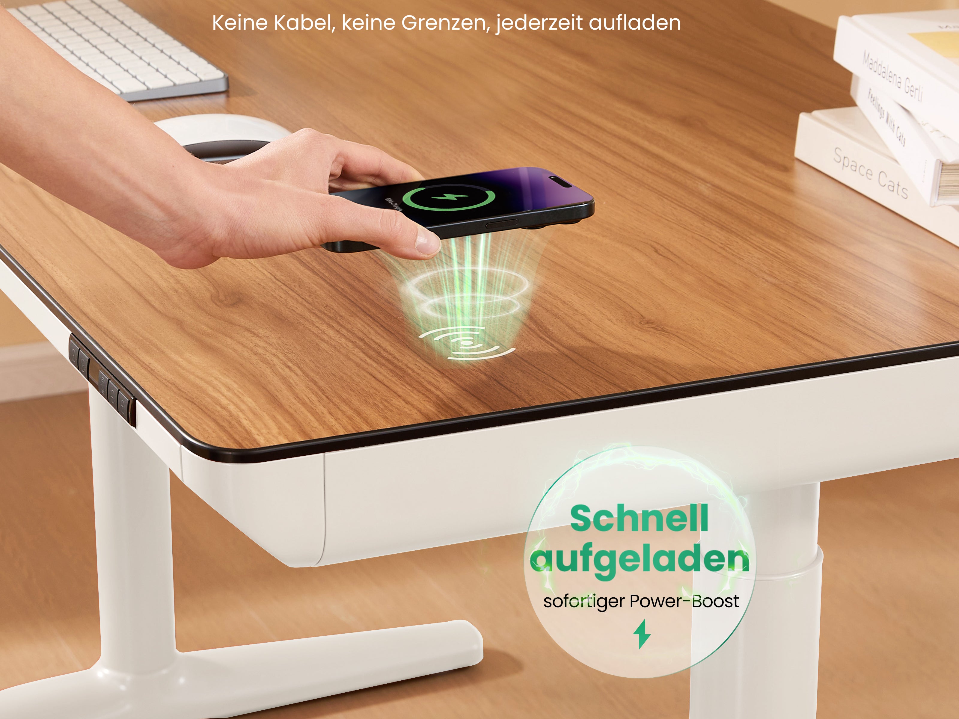 Maidesite Yoga - Höhenverstellbarer Schreibtisch mit Tischplatte