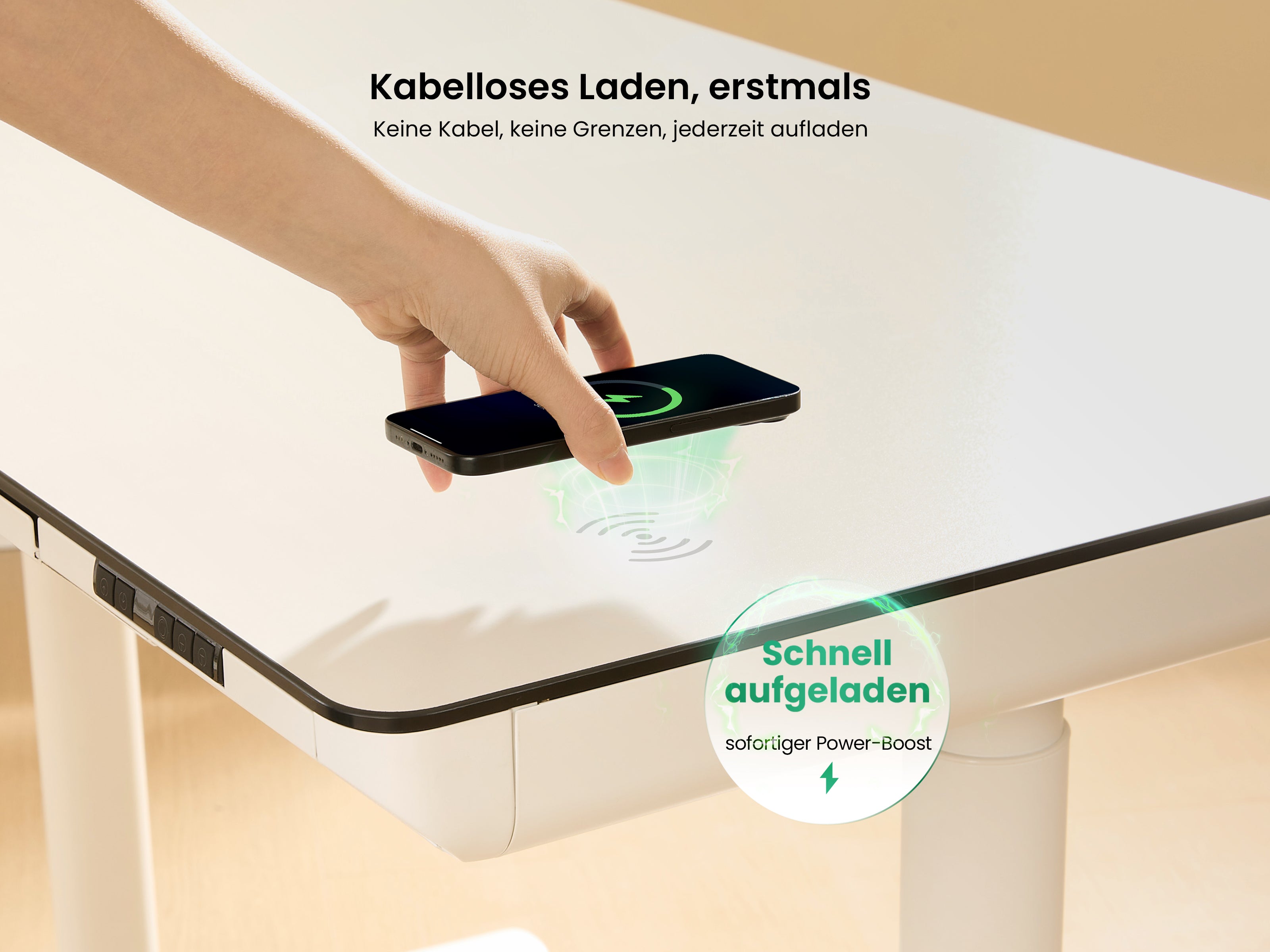 Maidesite Yoga - Höhenverstellbarer Schreibtisch mit Tischplatte