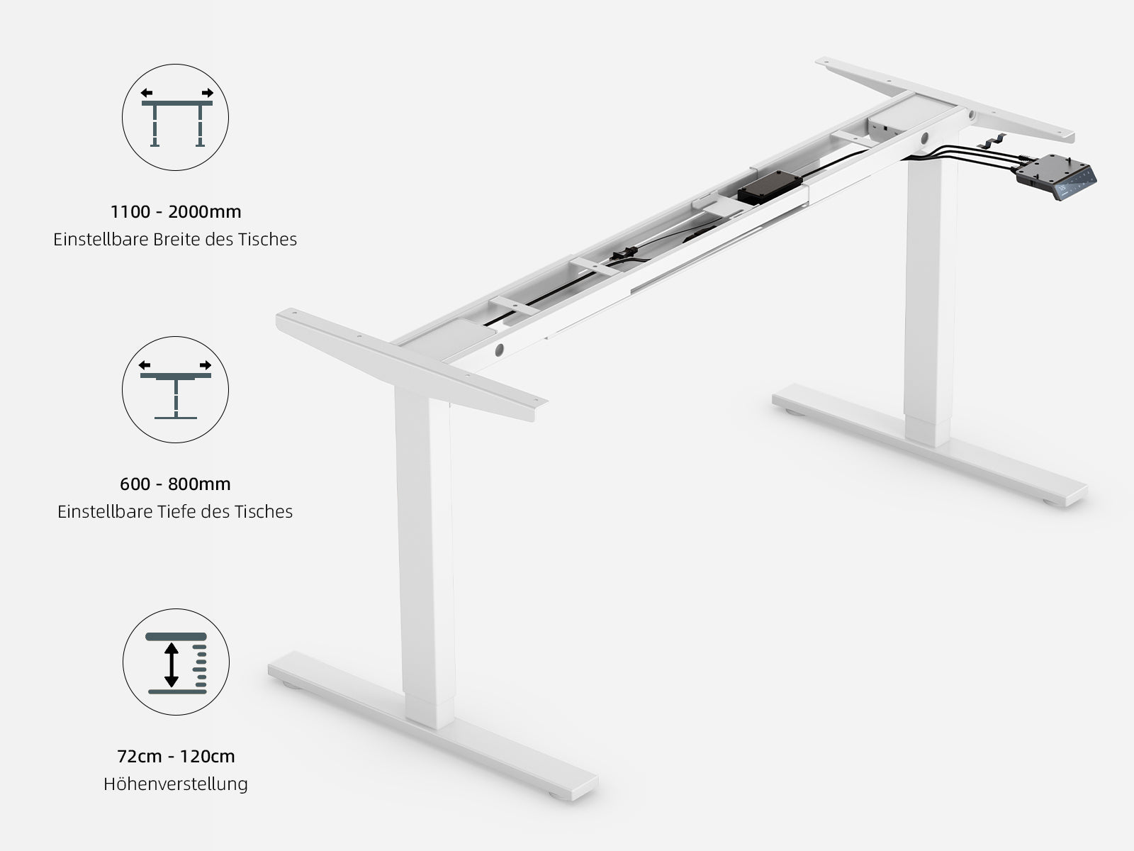 Maidesite T2 Pro - Elektrisch Höhenverstellbares Gestell