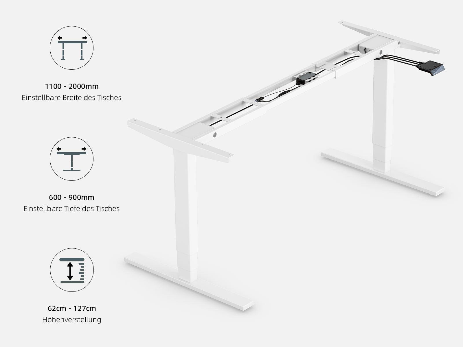 Maidesite T2 Pro Plus - Tischgestell Elektrisch Höhenverstellbar