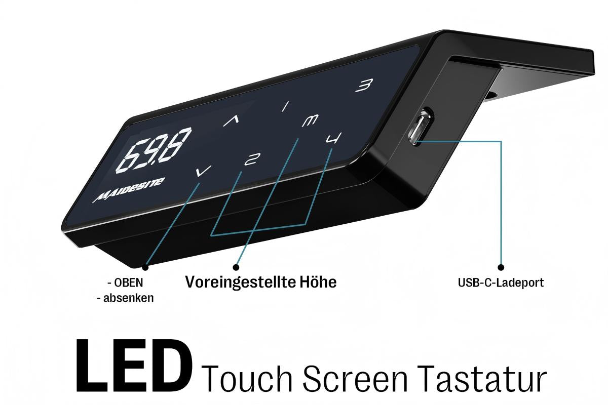 <p>Vier Speicherhöhen&USB-Ladeanschlüsse</p>