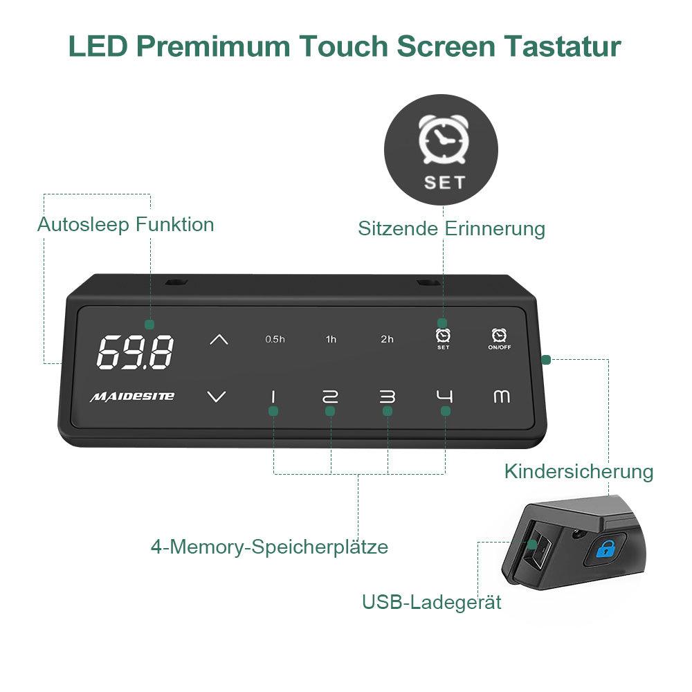 Maidesite SC2 Pro - Höhenverstellbarer Schreibtisch 160x80/180x80 cm