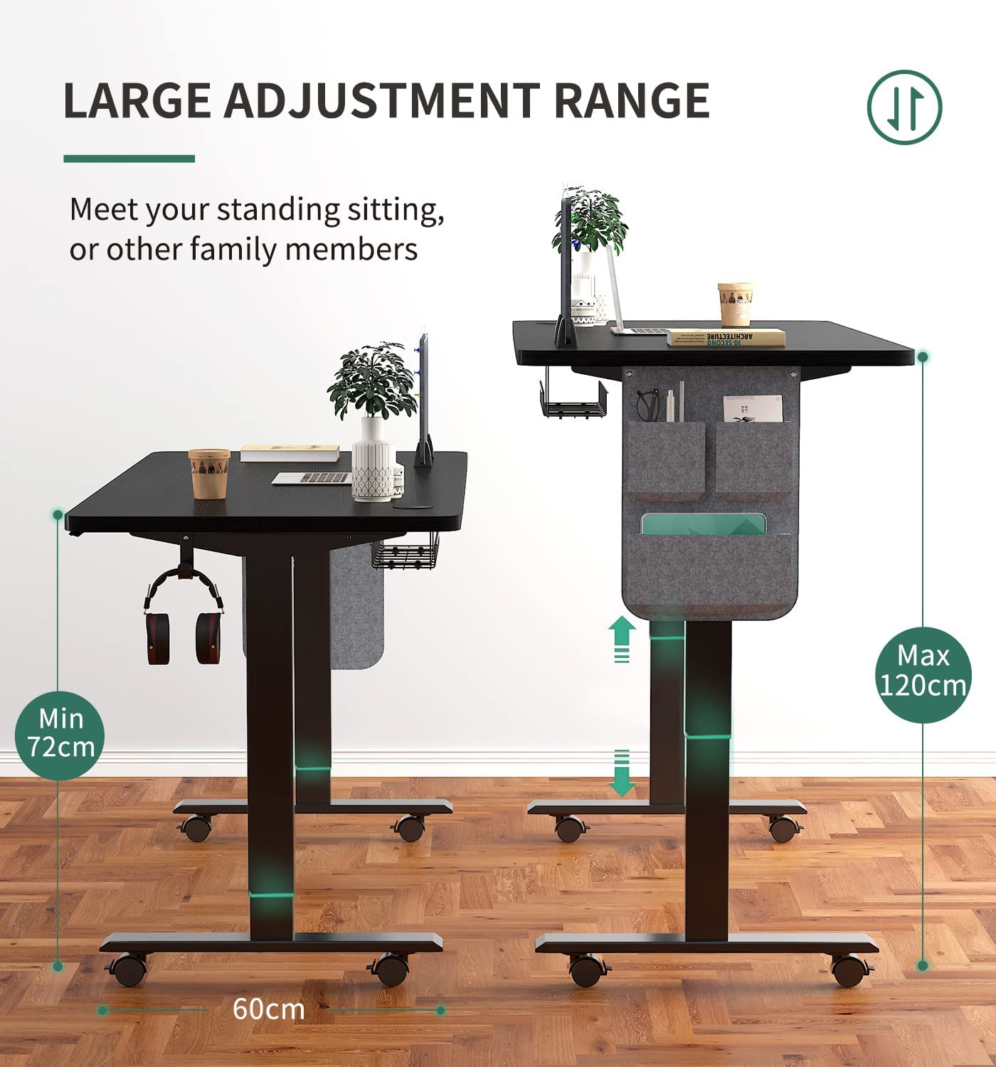 Maidesite SN1 - Elektrisch Höhenverstellbarer Schreibtisch