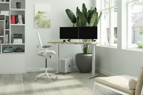 standing desk with large tabtop in the office
