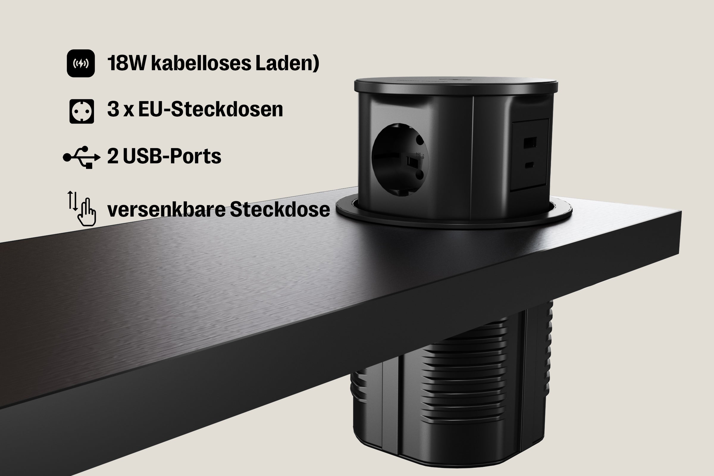 <h3>Versenkbare Steckdose</h3>