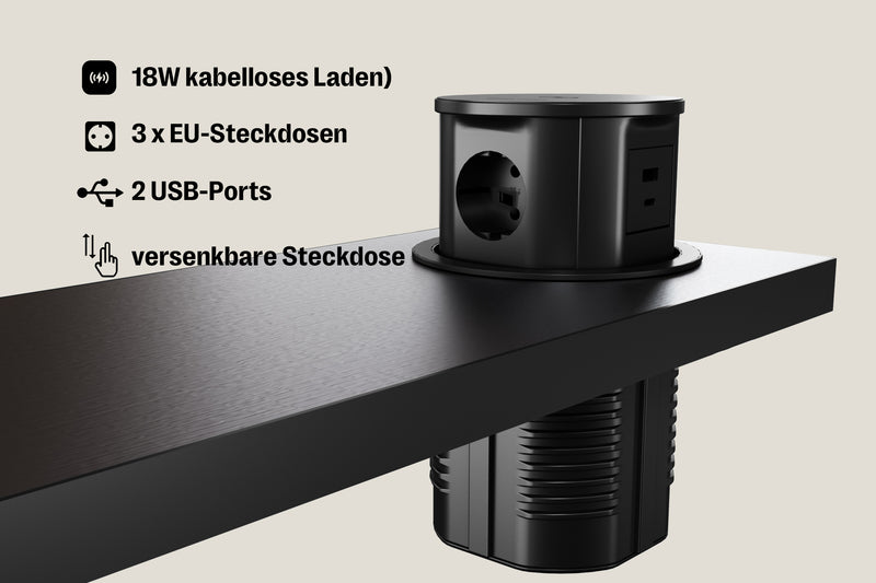 <h3> Retractable power outlet</h3>