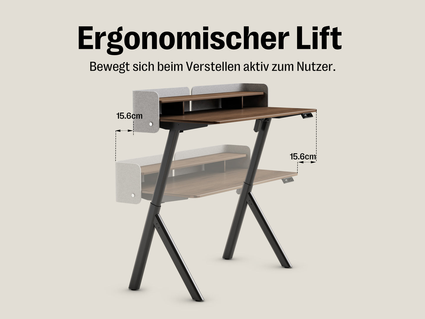Maidesite ArborLift Elektrisch Höhenverstellbarer Schreibtisch, 120x60 / 140x70 cm, mit USB-C Anschluss
