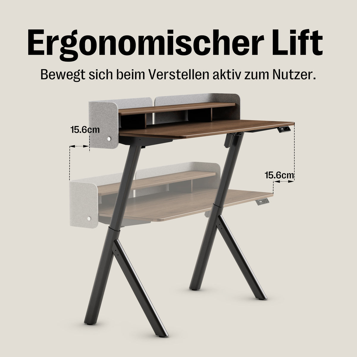 Maidesite ArborLift Elektrisch Höhenverstellbarer Schreibtisch, 120x60 / 140x70 cm, mit USB-C Anschluss