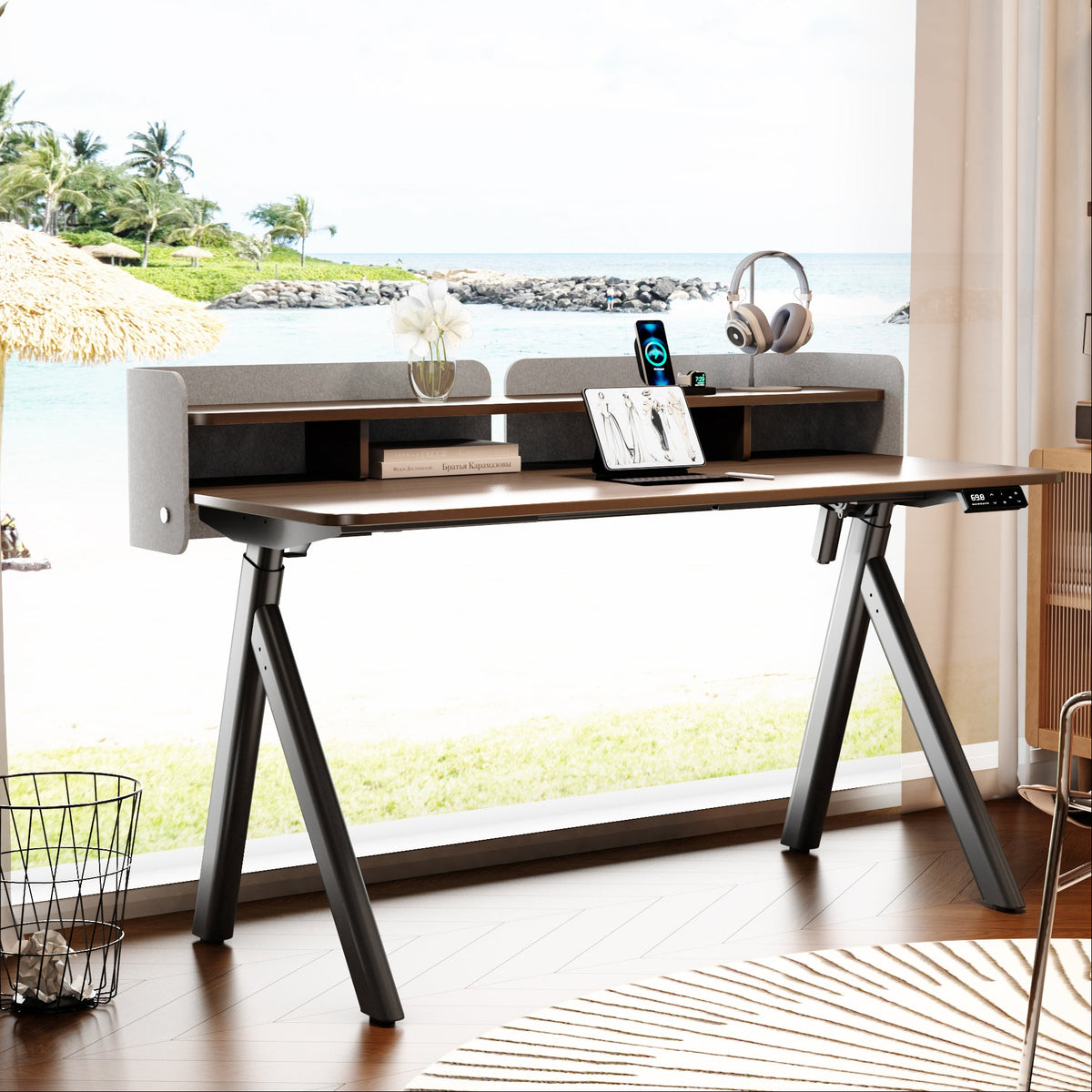 Maidesite ArborLift Elektrisch Höhenverstellbarer Schreibtisch, 120x60 / 140x70 cm, mit USB-C Anschluss