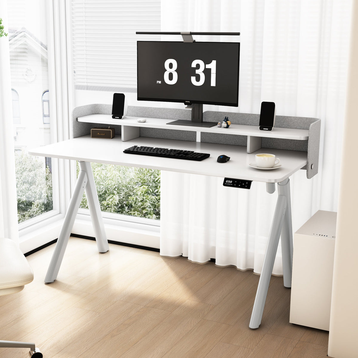 Maidesite ArborLift Elektrisch Höhenverstellbarer Schreibtisch, 120x60 / 140x70 cm, mit USB-C Anschluss