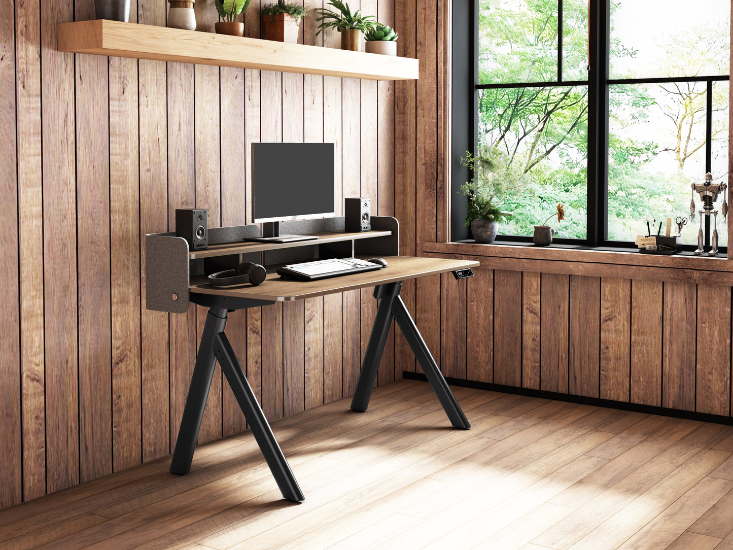 Maidesite ArborLift Elektrisch Höhenverstellbarer Schreibtisch, 120x60 / 140x70 cm, mit USB-C Anschluss