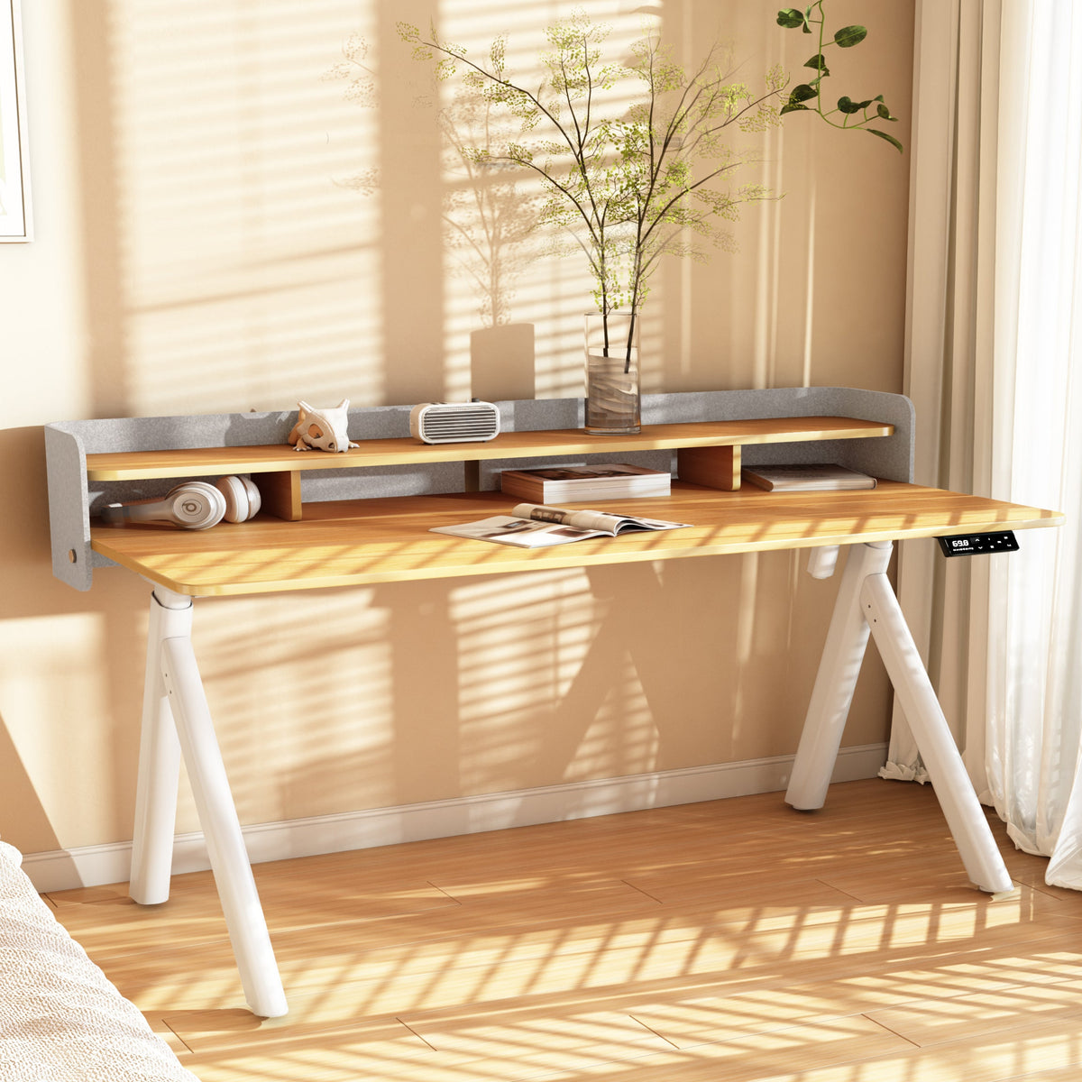 Maidesite ArborLift Elektrisch Höhenverstellbarer Schreibtisch, 120x60 / 140x70 cm, mit USB-C Anschluss