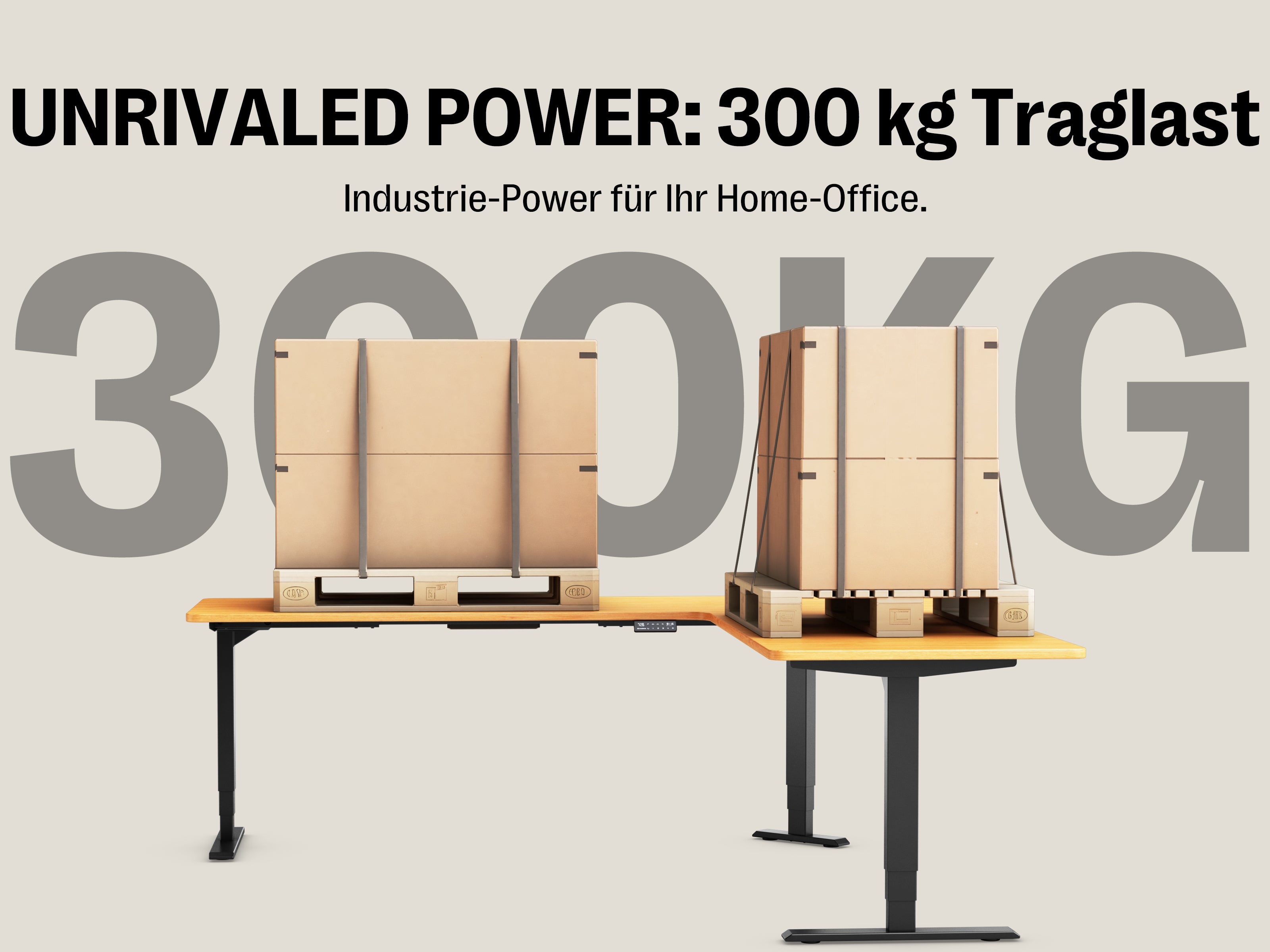 Maidesite T3 Pro Max – 3-Bein höhenverstellbares Schreibtischgestell mit 3 Motoren
