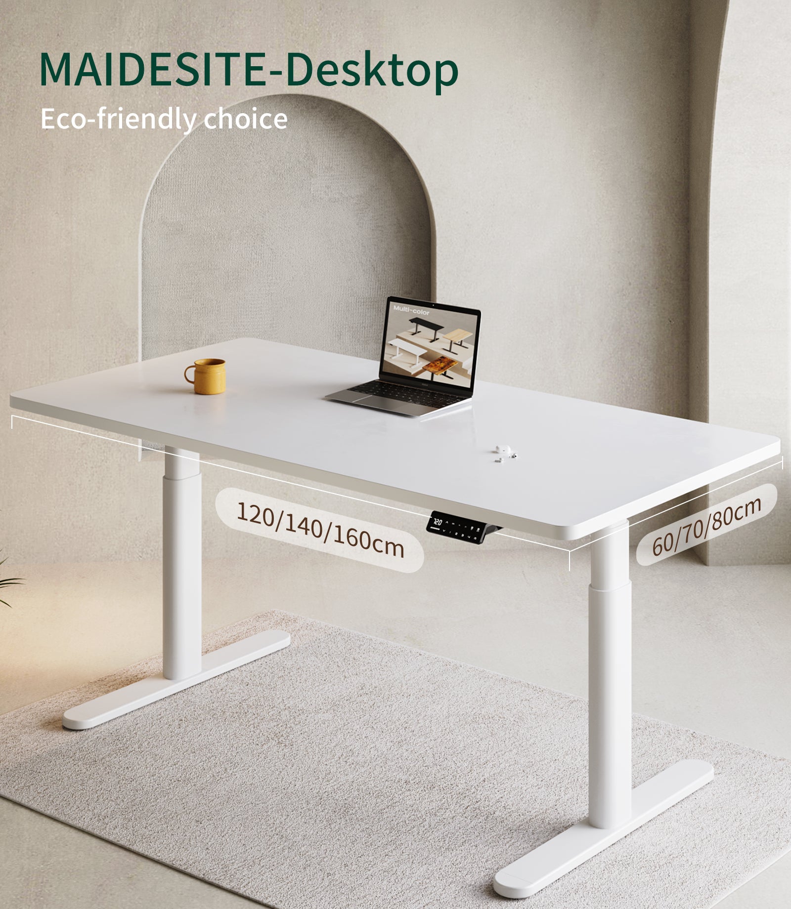 Maidesite robuste Tischplatte 120 140 und 160 cm DIY-Schreibtischplatte