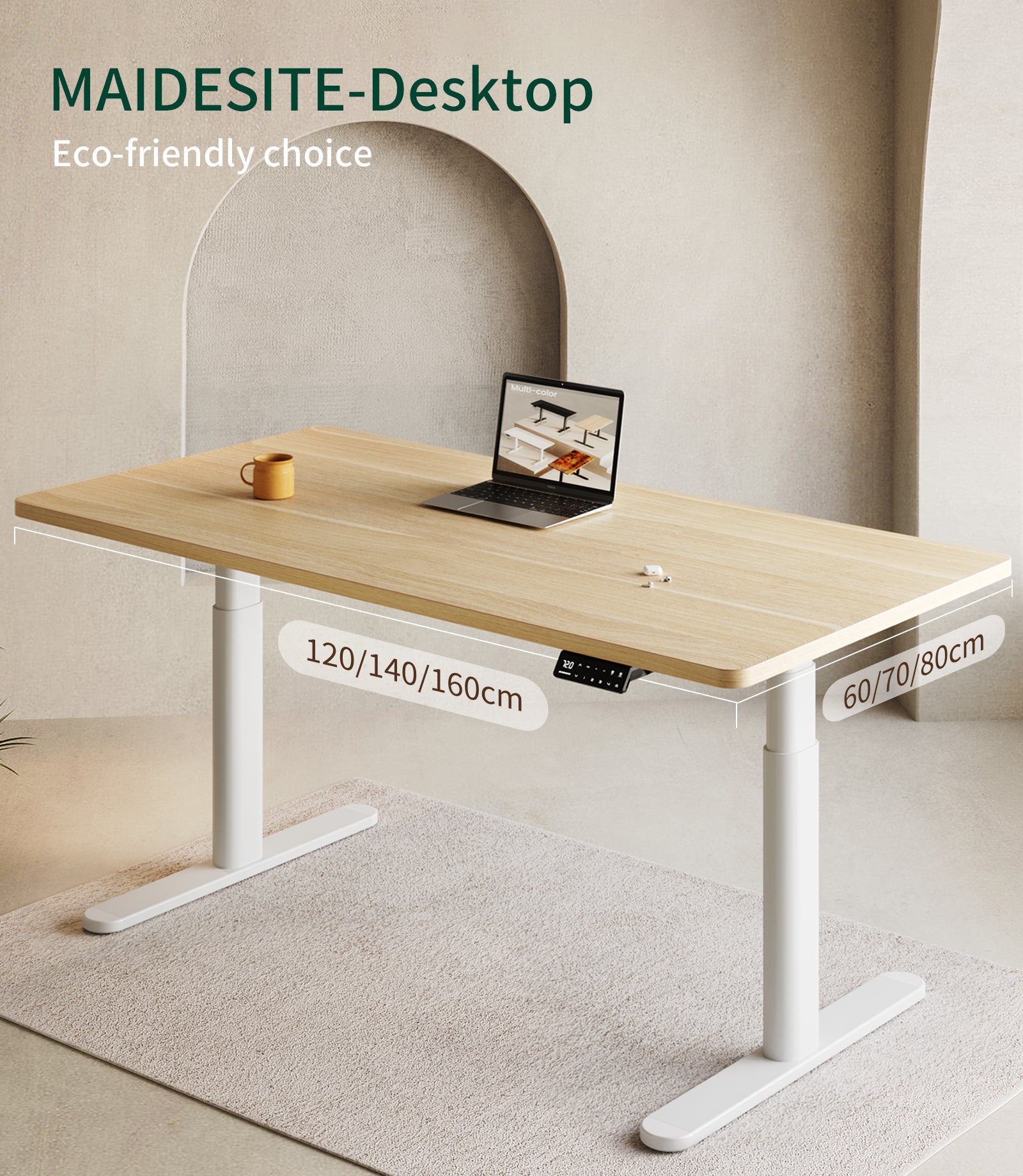 Maidesite robuste Tischplatte 120 140 und 160 cm DIY-Schreibtischplatte