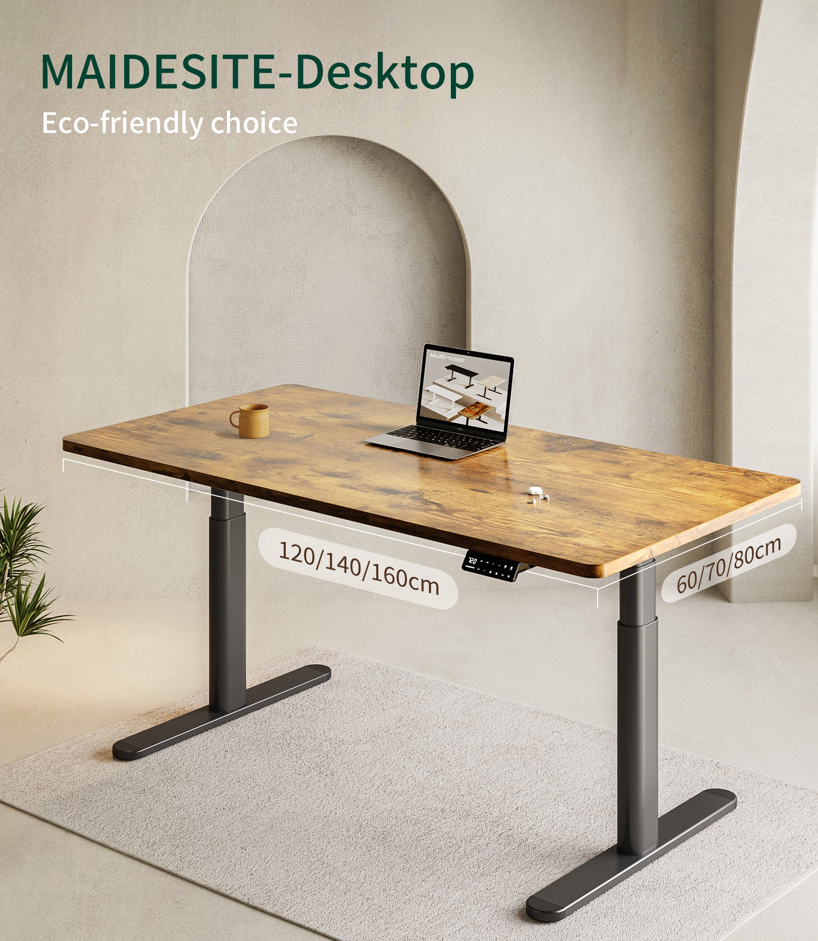 Maidesite robuste Tischplatte 120 140 und 160 cm DIY-Schreibtischplatte