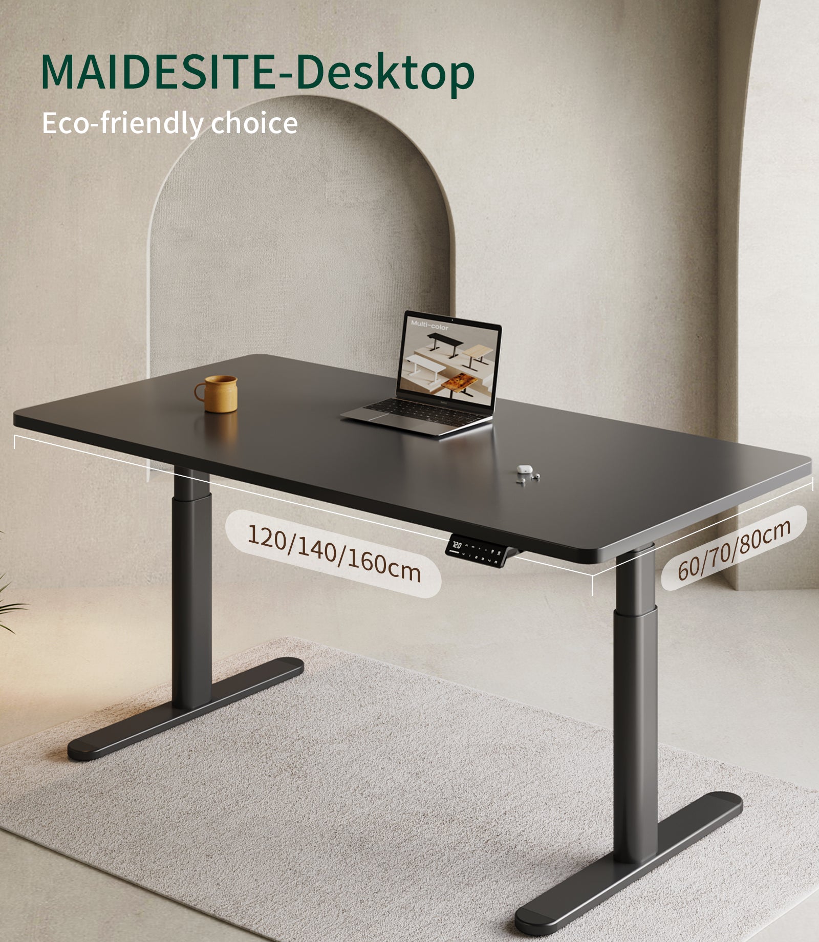Maidesite robuste Tischplatte 120 140 und 160 cm DIY-Schreibtischplatte