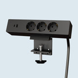 Maidesite 3-Loch Steckdose-1.8m Kabel-Schwarz  