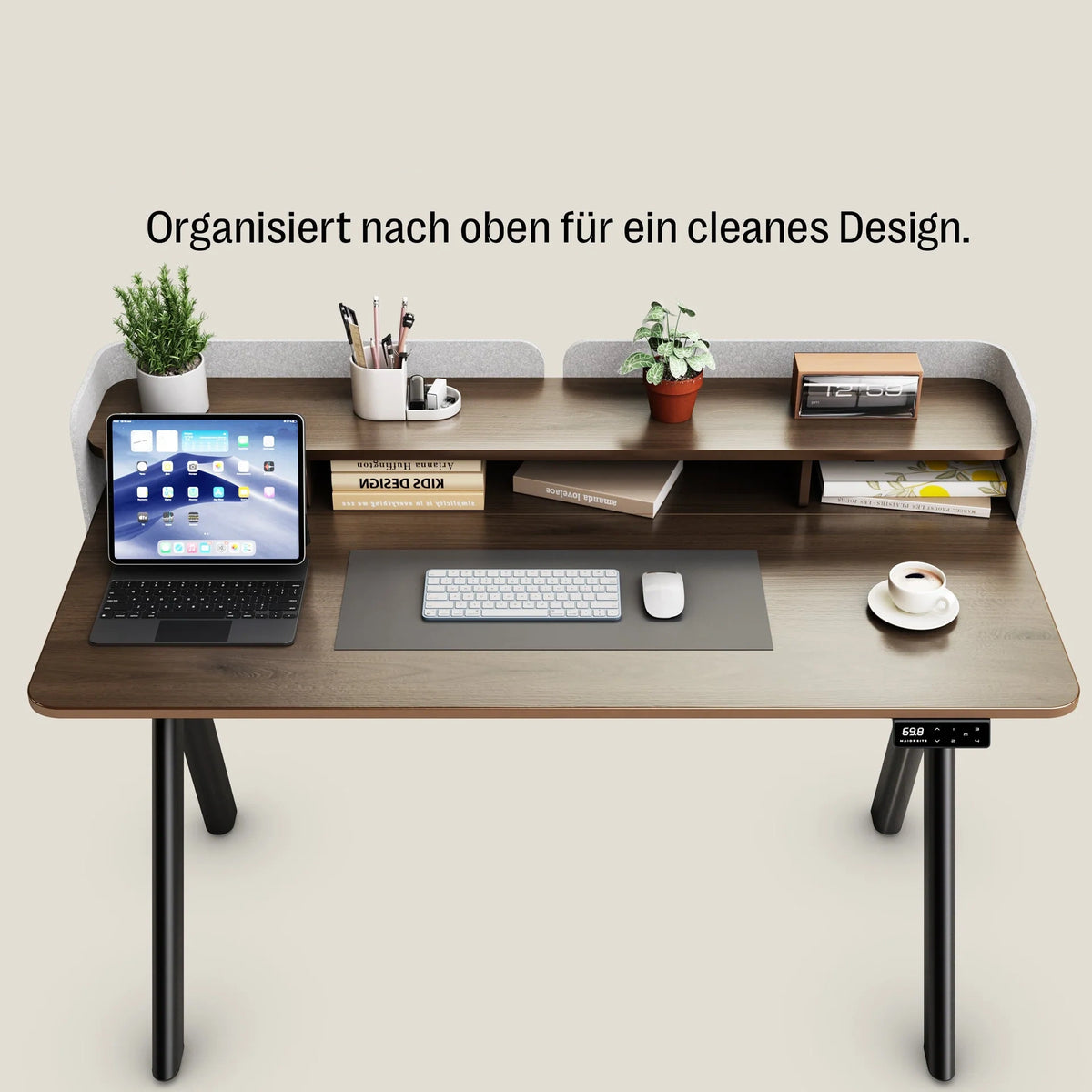 Maidesite ArborLift Elektrisch Höhenverstellbarer Schreibtisch, 120x60 / 140x70 cm, mit USB-C Anschluss