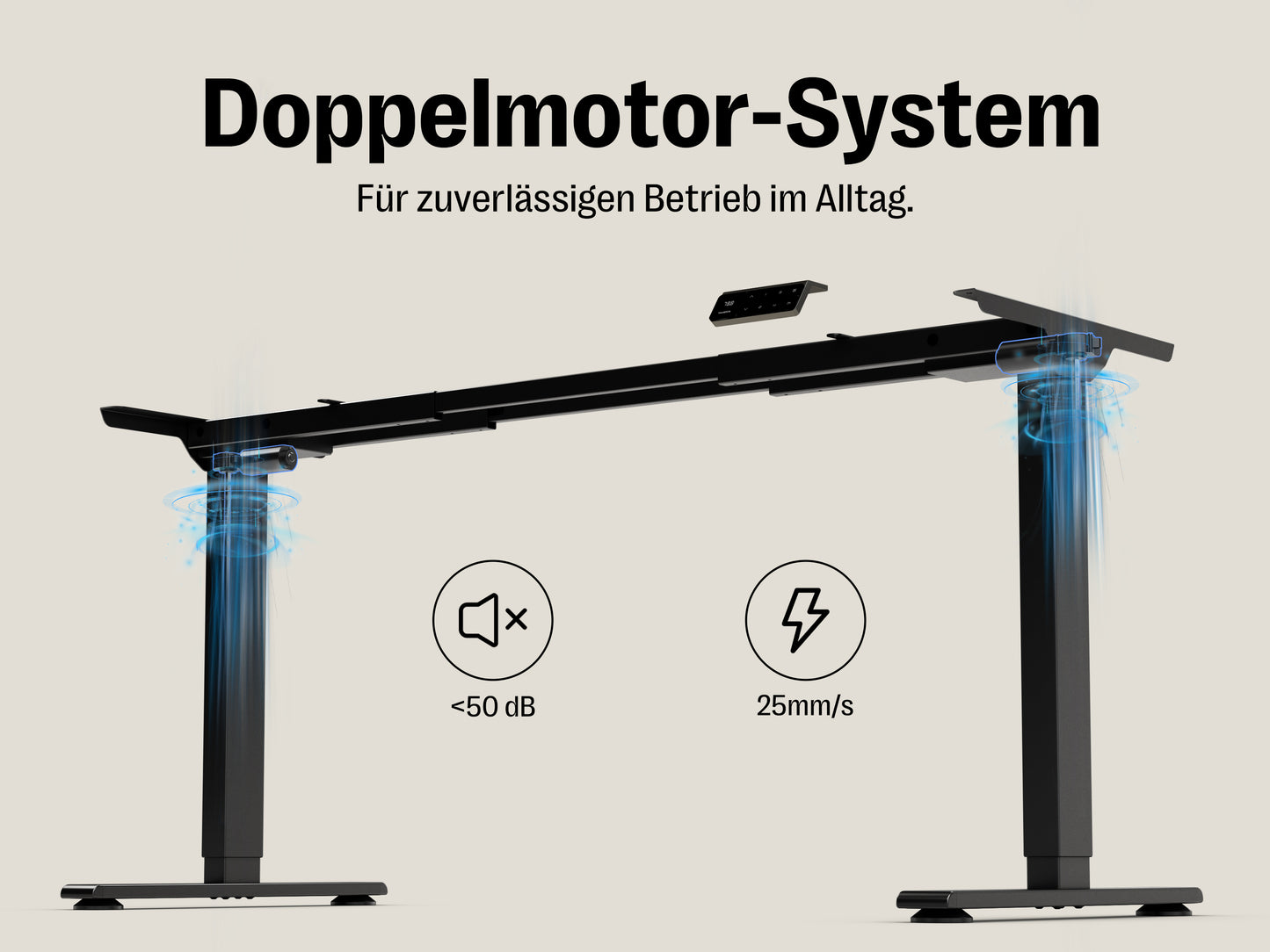 Maidesite T2 Elektrisch Höhenverstellbarer Schreibtisch mit zwei Motoren