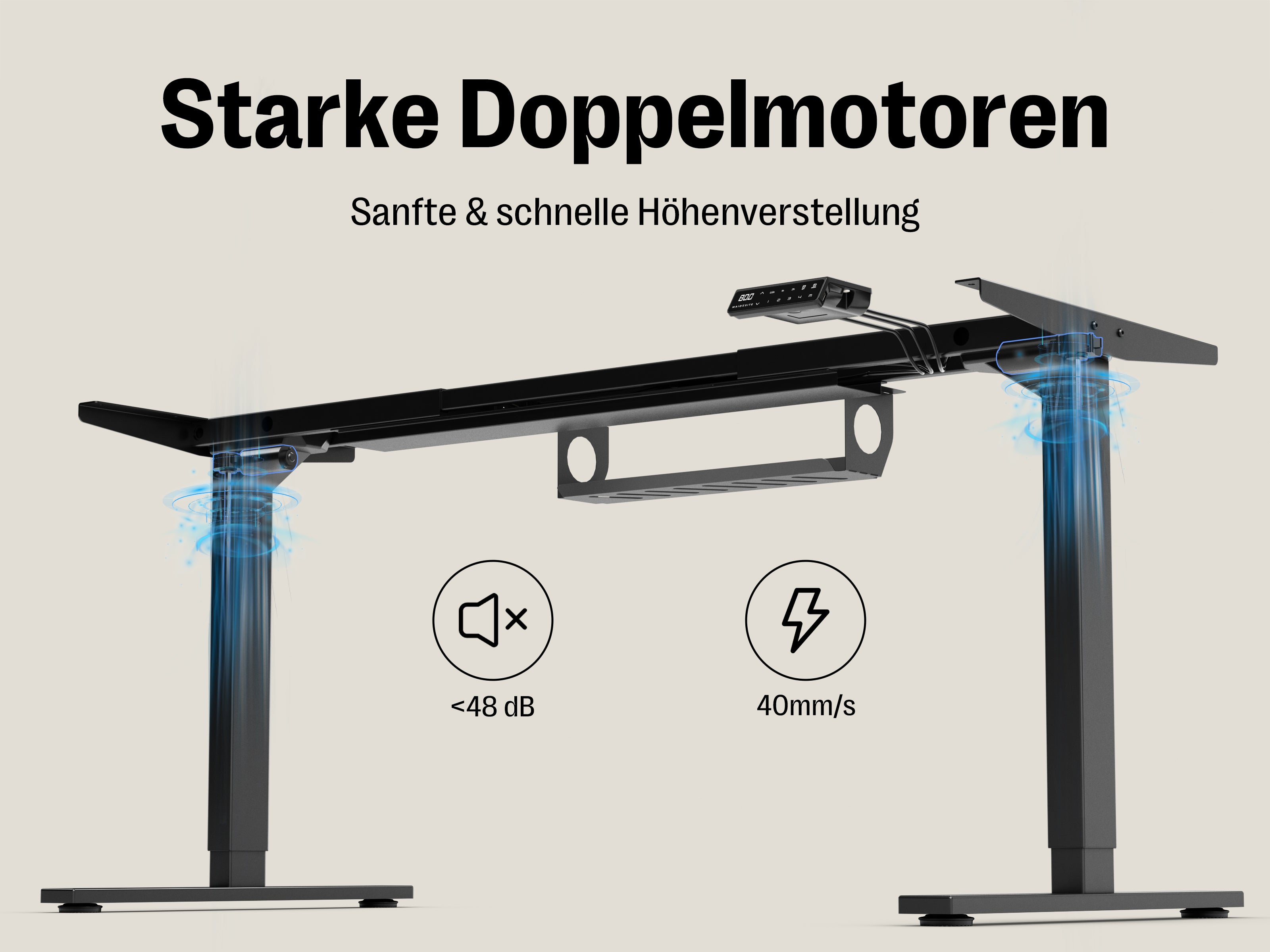 Maidesite T2 Pro – Stabiler Profi-Höhenverstellbarer Schreibtisch