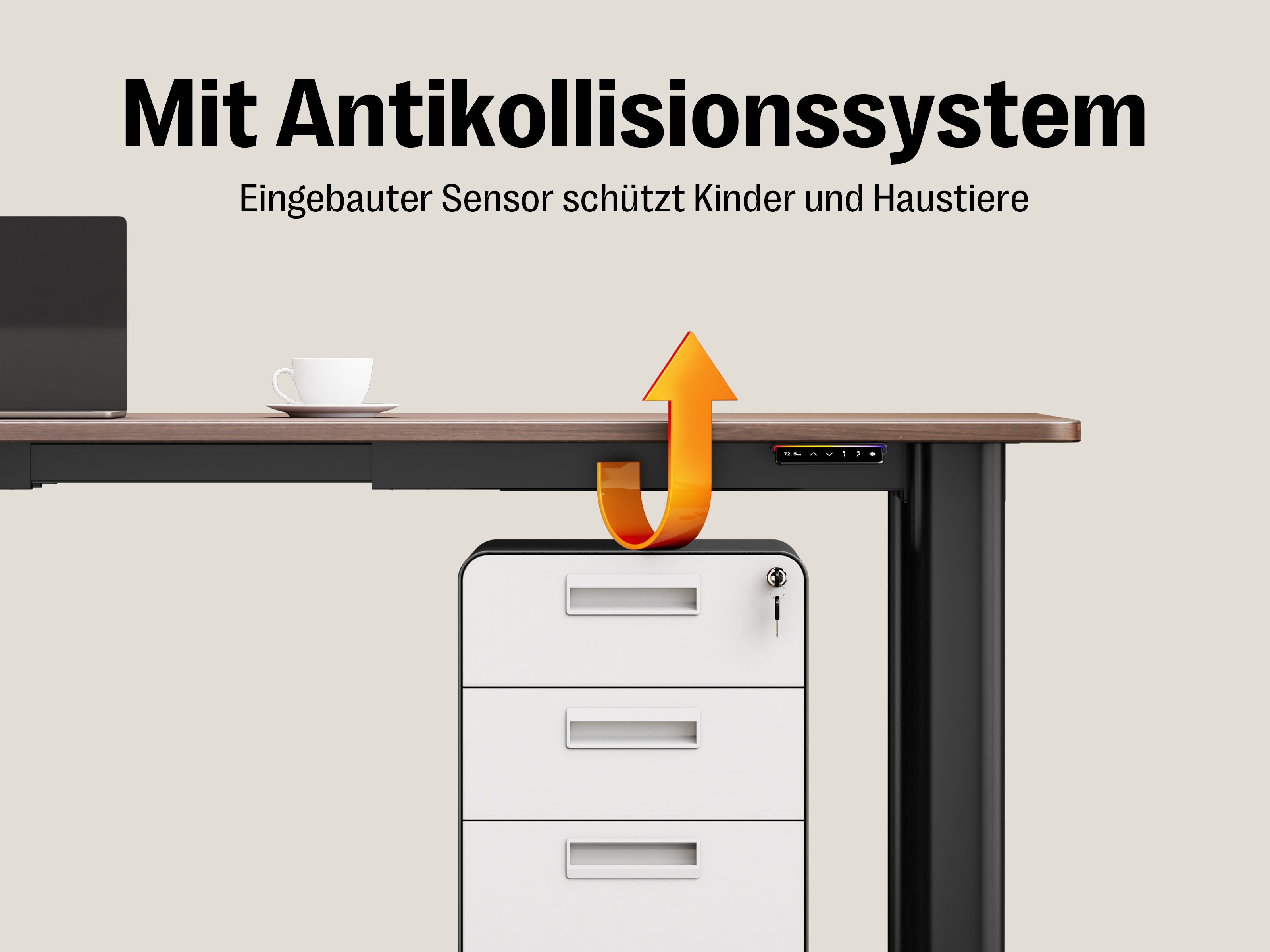 Maidesite T4 Pro Plus – Höhenverstellbarer Schreibtisch mit 4 Beinen im eleganten Gleichgewicht