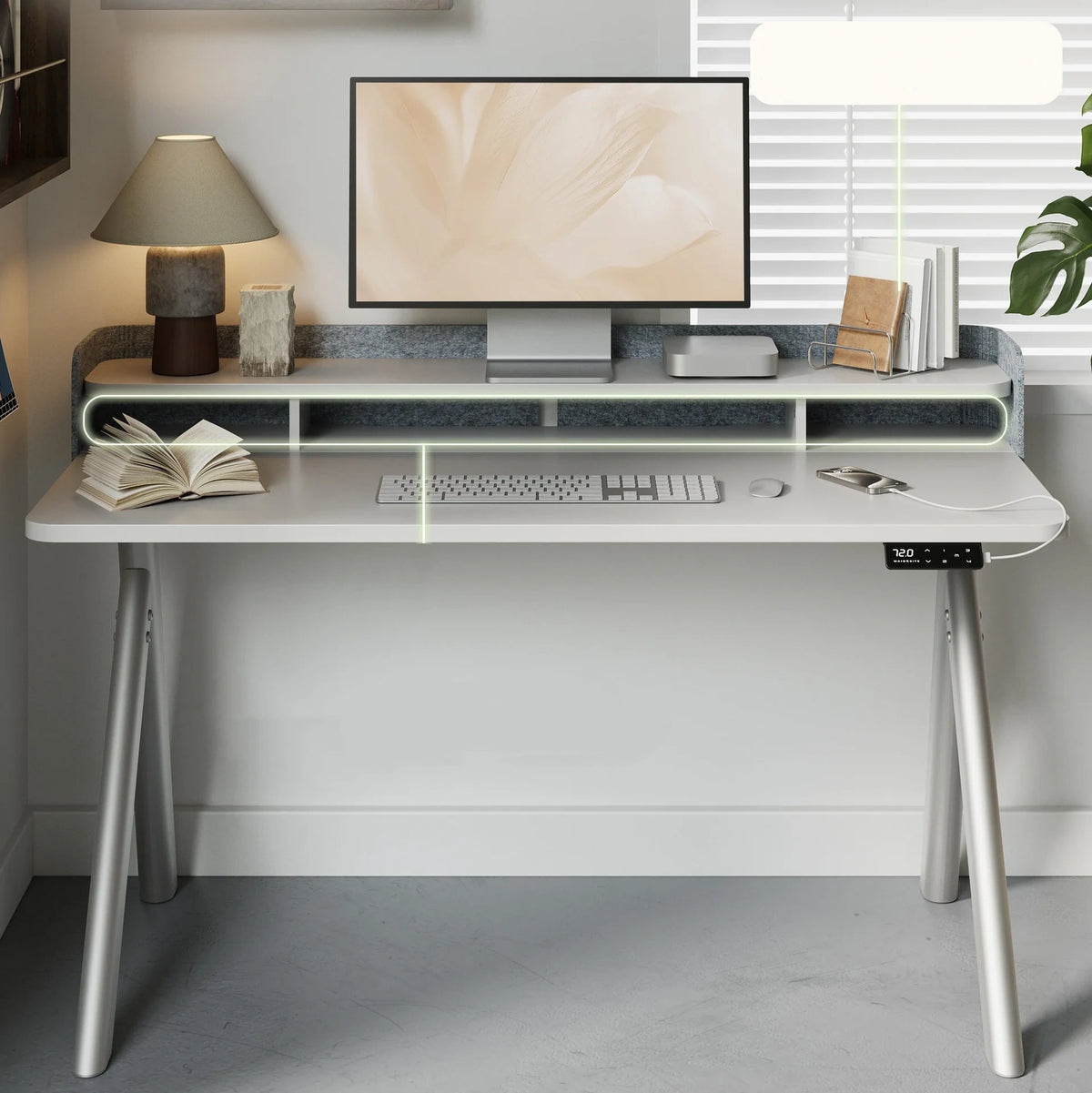 Maidesite ArborLift Elektrisch Höhenverstellbarer Schreibtisch, 120x60 / 140x70 cm, mit USB-C Anschluss