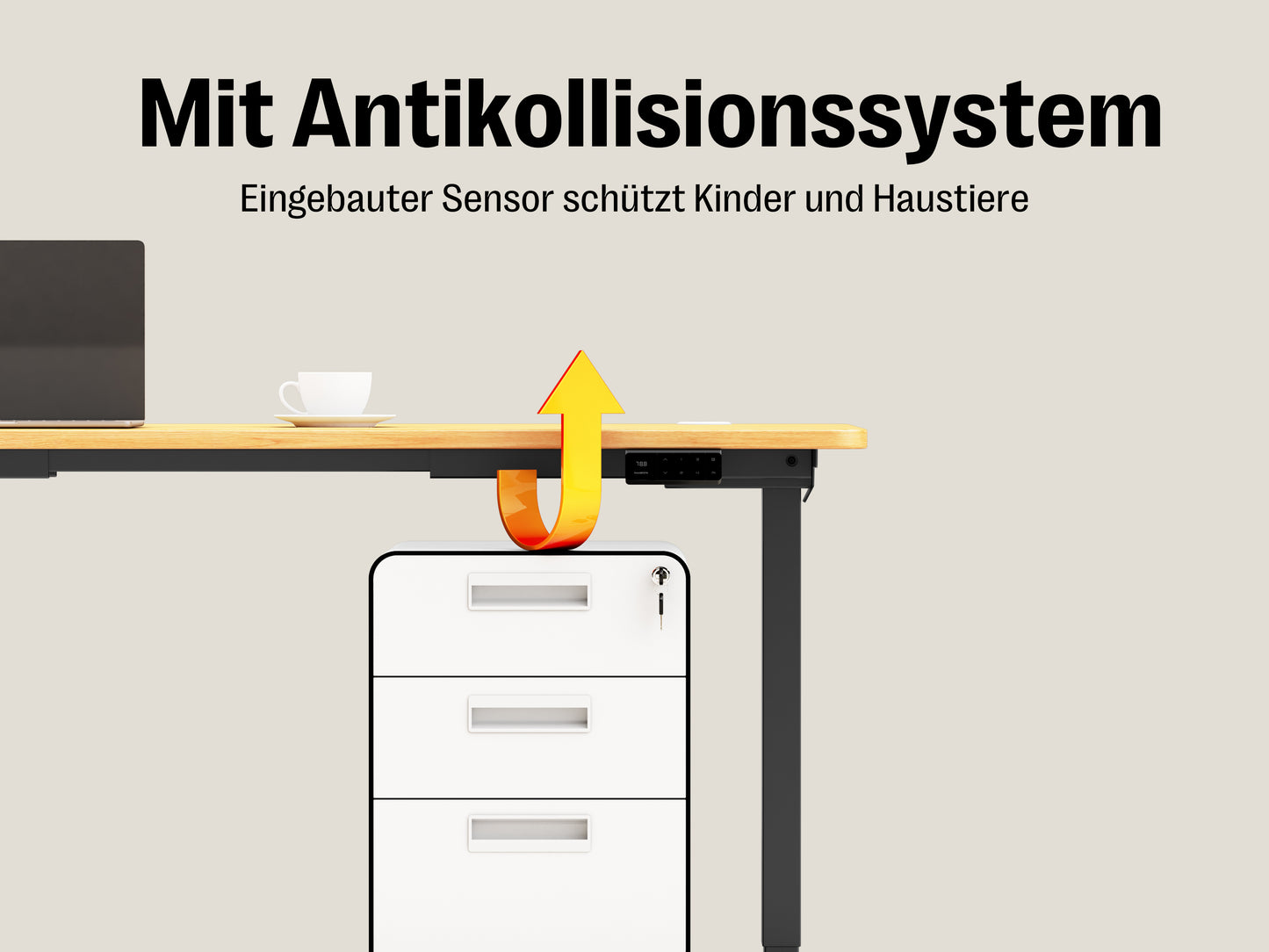 Maidesite T2 Elektrisch Höhenverstellbarer Schreibtisch mit zwei Motoren