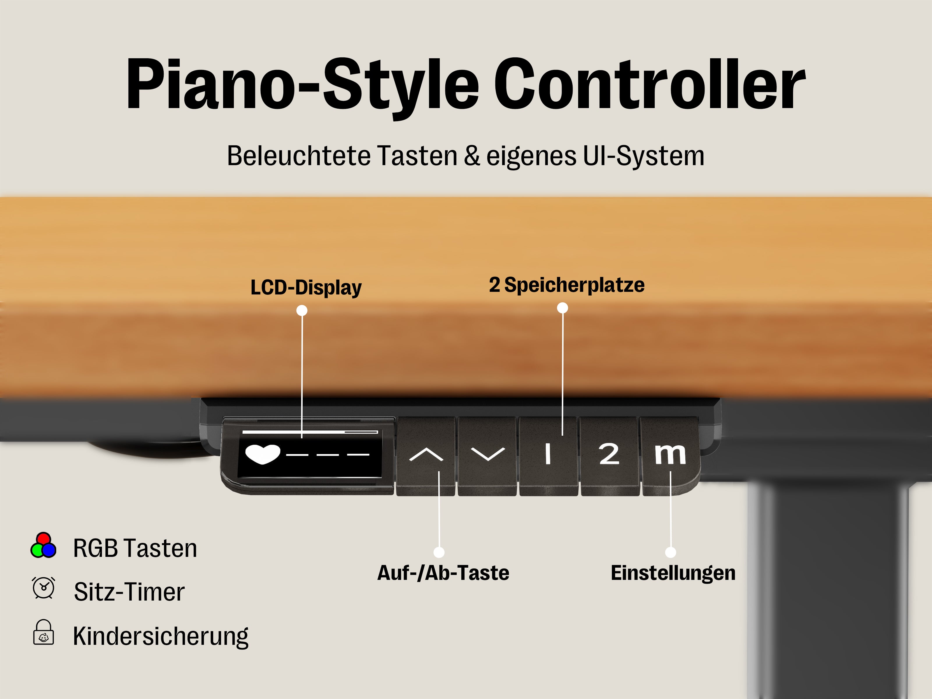 Maidesite T2 Pro Max – Premium Alleskönner Höhenverstellbarer Schreibtisch