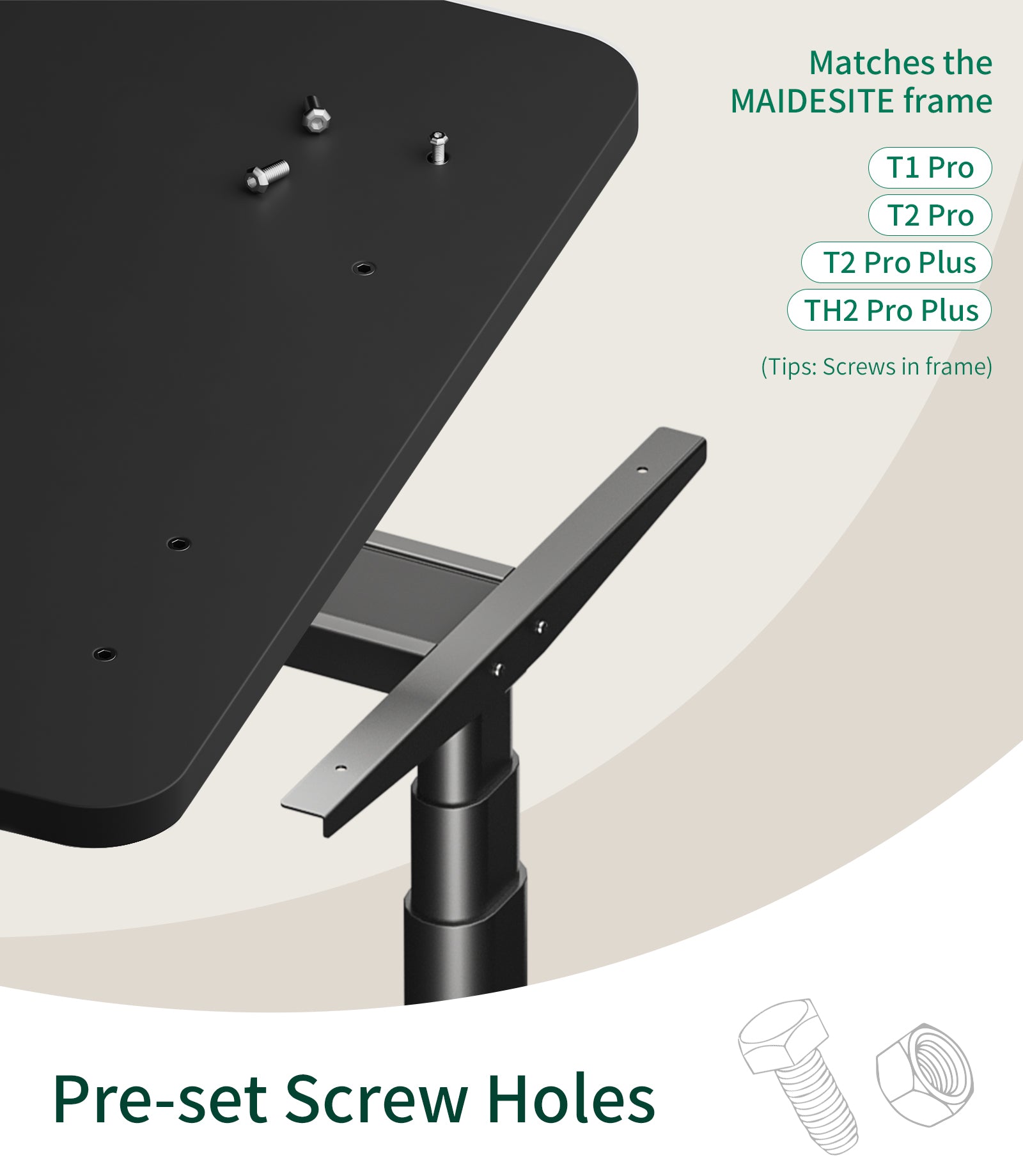 Maidesite robuste Tischplatte 120 140 und 160 cm DIY-Schreibtischplatte