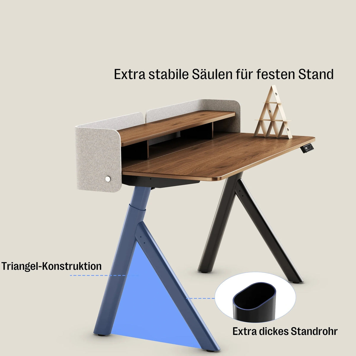 Maidesite ArborLift Elektrisch Höhenverstellbarer Schreibtisch, 120x60 / 140x70 cm, mit USB-C Anschluss