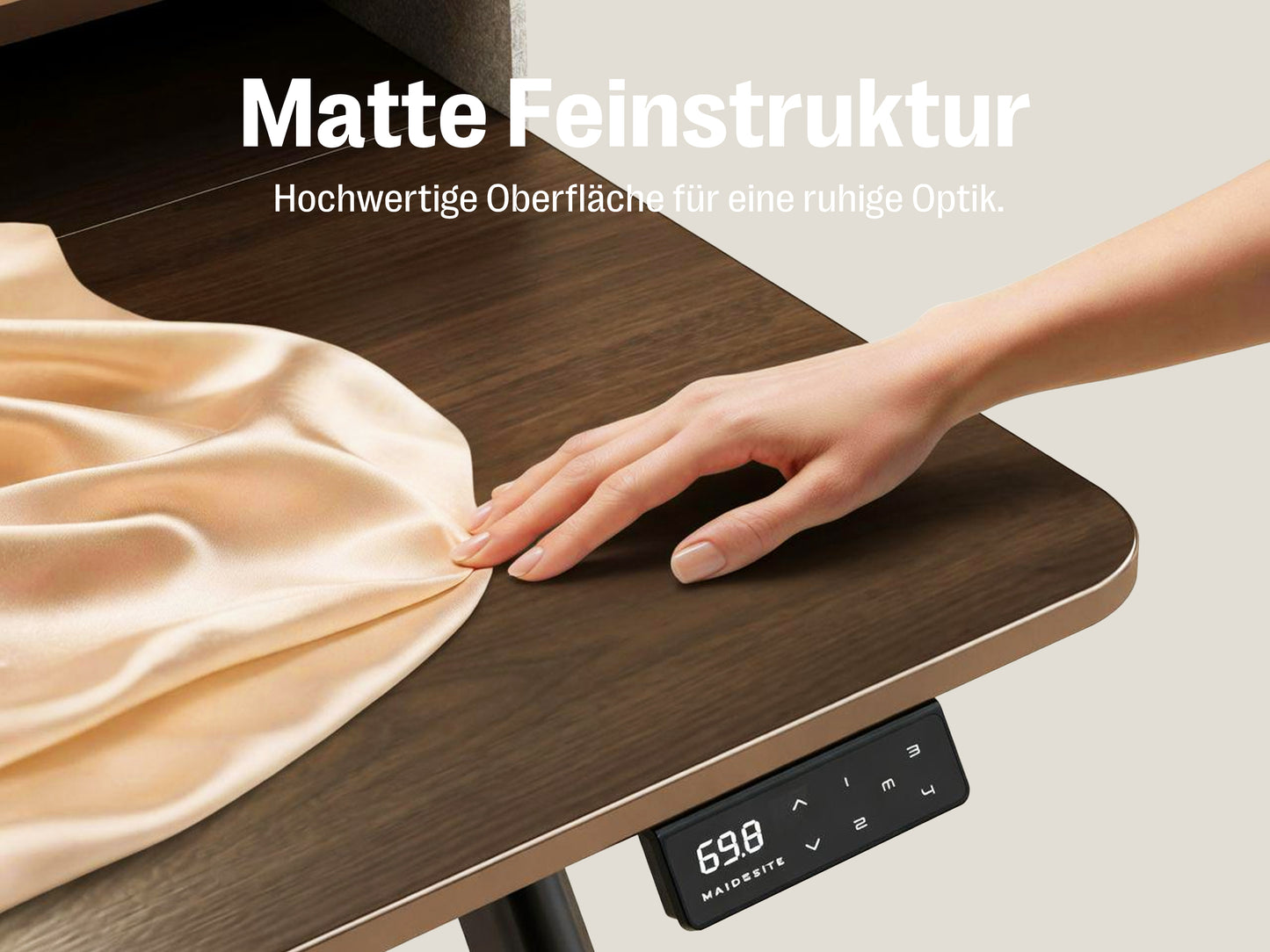 Maidesite ArborLift Elektrisch Höhenverstellbarer Schreibtisch, 120x60 / 140x70 cm, mit USB-C Anschluss