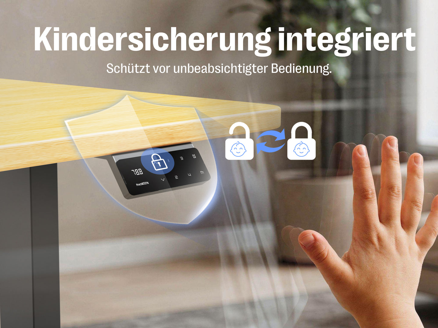 Maidesite T2 Elektrisch Höhenverstellbarer Schreibtisch mit zwei Motoren