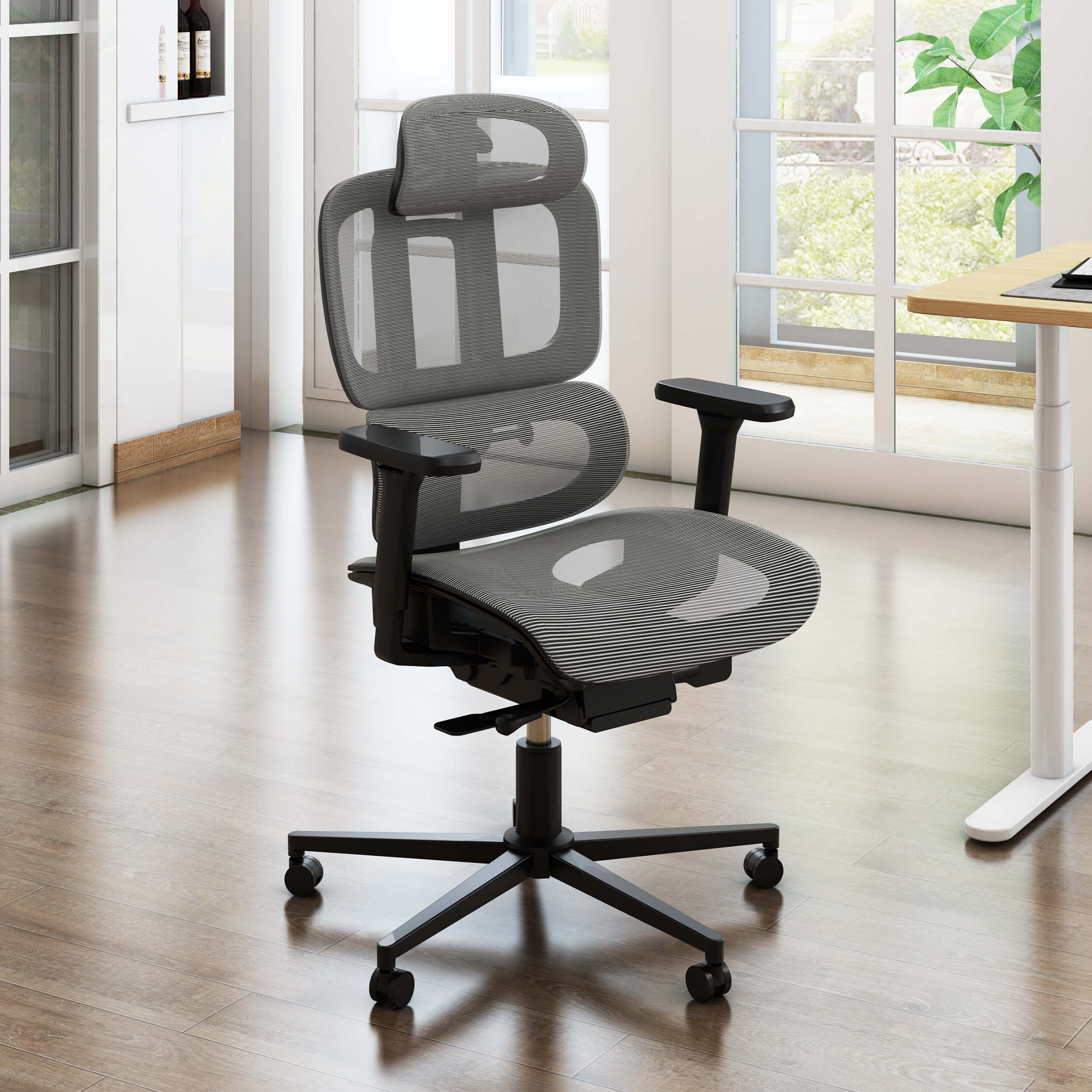 Maidesite EC2 Ergonomischer Stuhl mit Kopfstütze und Rückenlehne