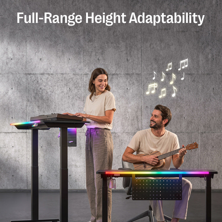 Maidesite Rainbow - Smart höhenverstellbarer Tisch mit RGB-Lichtleiste