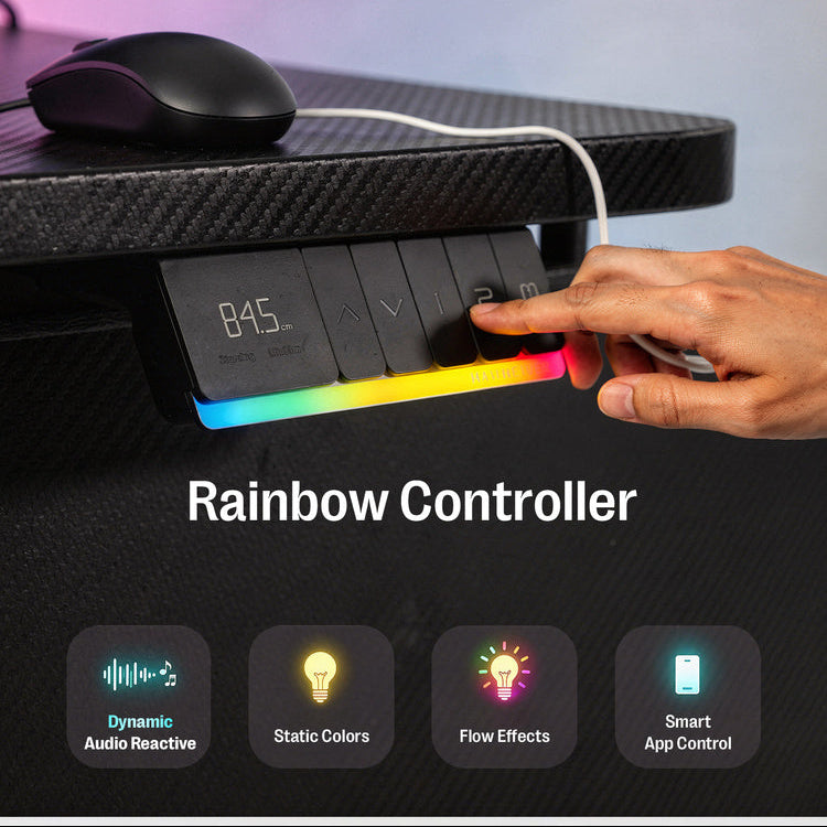 Maidesite Rainbow - Smart höhenverstellbarer Tisch mit RGB-Lichtleiste
