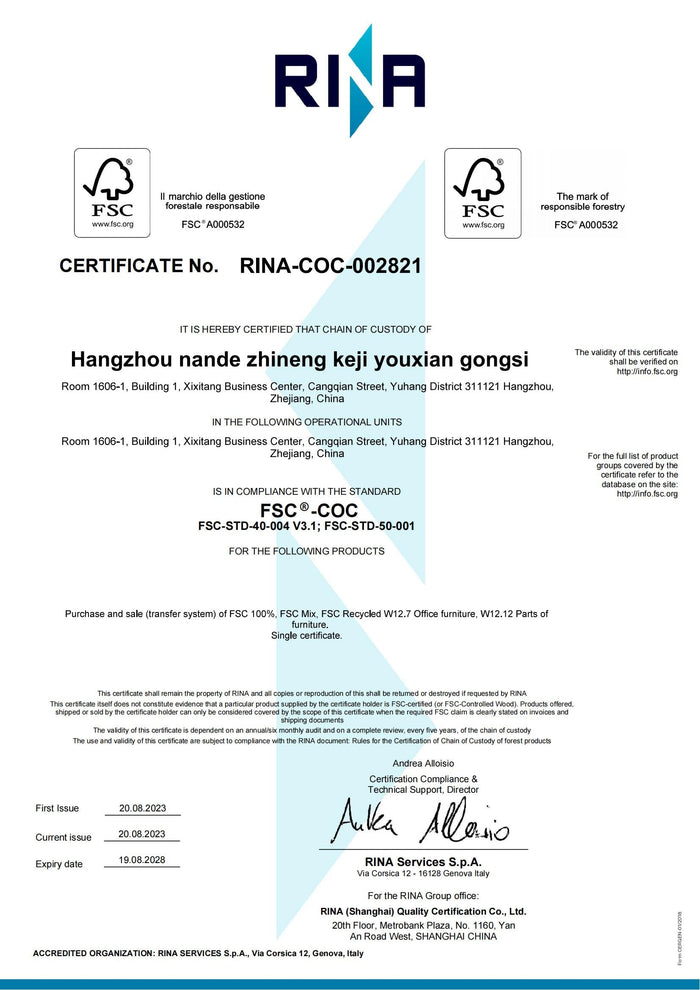 FSC Certificated table top for better forest protection
