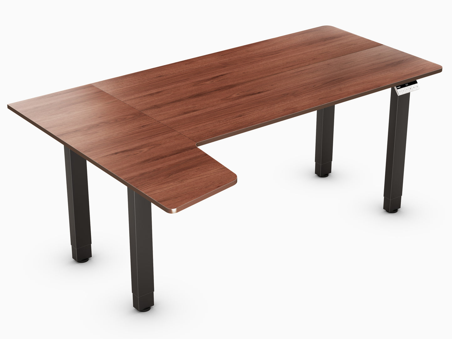 Maidesite Canvas – L-shaped height-adjustable desk with 4 legs