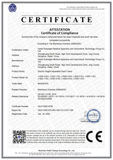 CE certification of Maidesite adjustable height desk