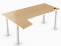Maidesite Space – Höhenverstellbarer Schreibtisch mit 4 Beinen und L-Erweiterung