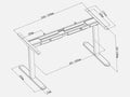 Maidesite EL2 Plus Art - Tischgestell Elektrisch Höhenverstellbar