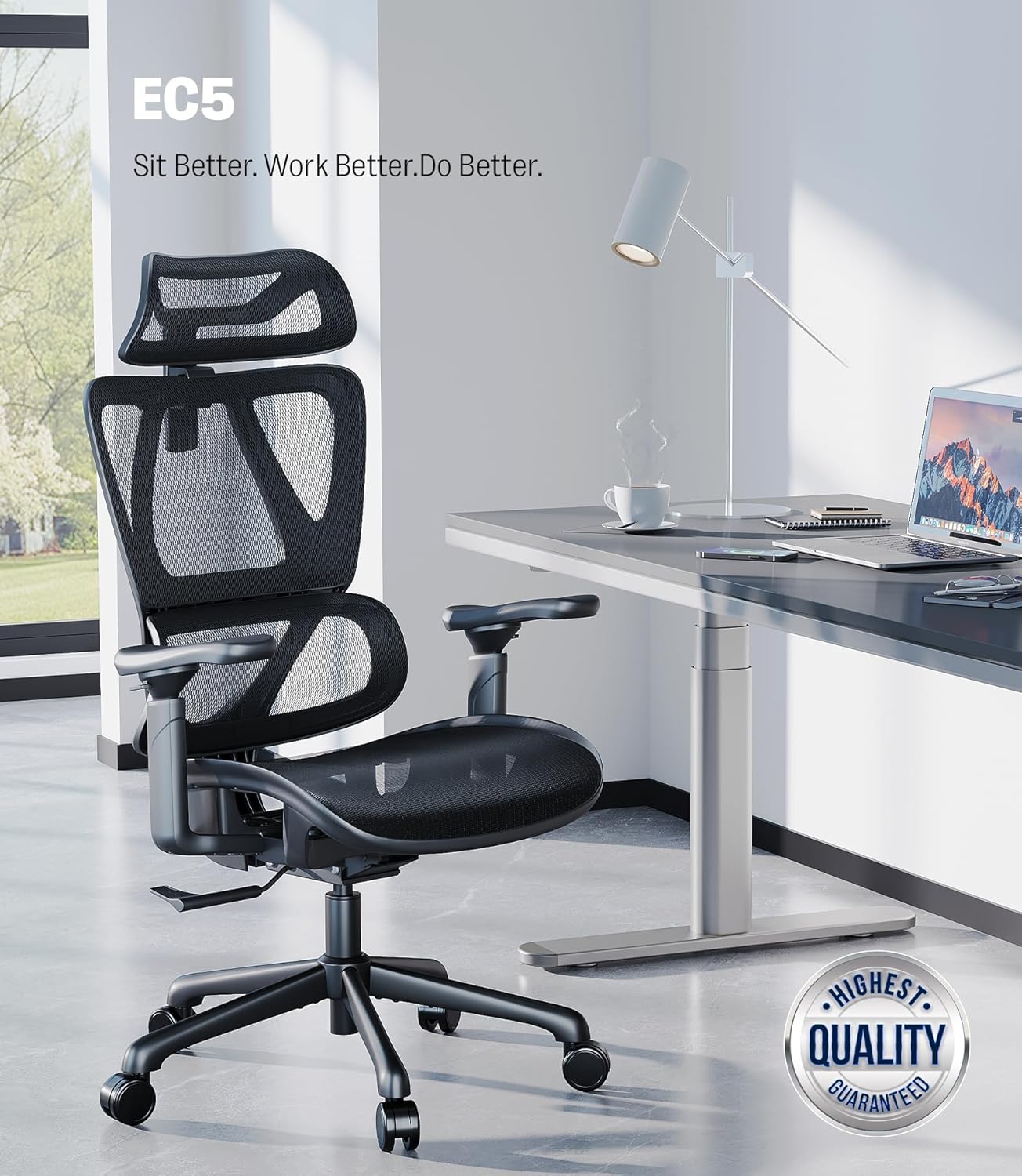 Maidesite EC5 Ergonomischer Bürostuhl mit  Rückenlehne