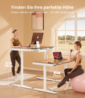 Maidesite Yoga - Höhenverstellbarer Schreibtisch mit Tischplatte