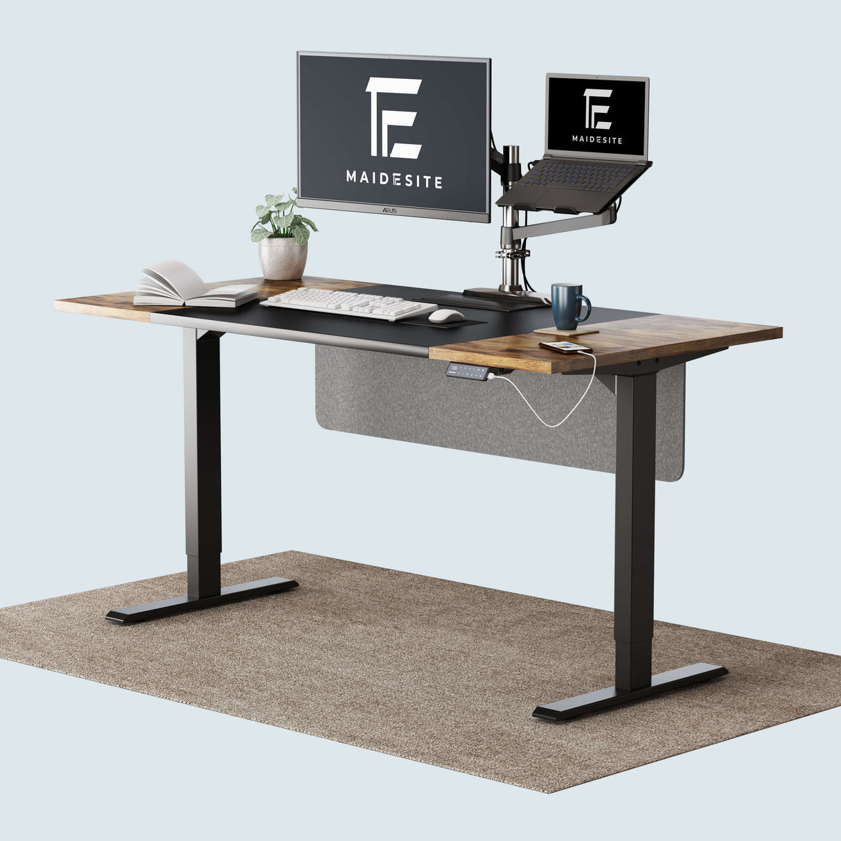 Maidesite SC2 Pro - Schreibtisch Höhenverstellbar 160×80/180x80 cm
