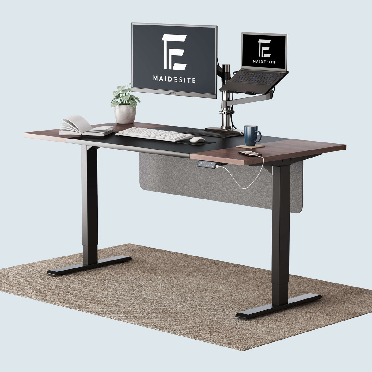 Maidesite SC2 Pro - Schreibtisch Höhenverstellbar 160×80/180x80 cm