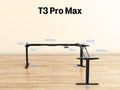 Maidesite T3 Pro Max – 3-Bein höhenverstellbares Schreibtischgestell mit 3 Motoren
