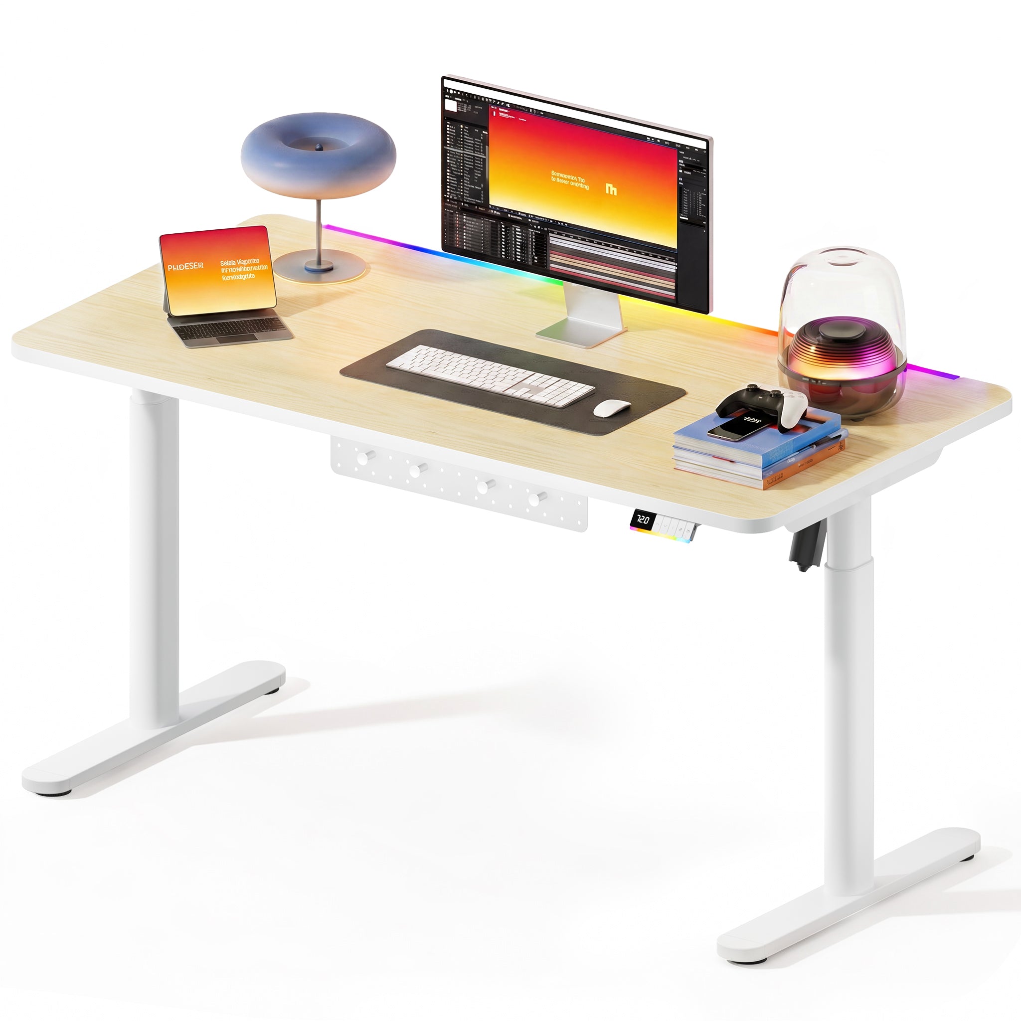 Maidesite Rainbow - Smart höhenverstellbarer Tisch mit RGB-Lichtleiste