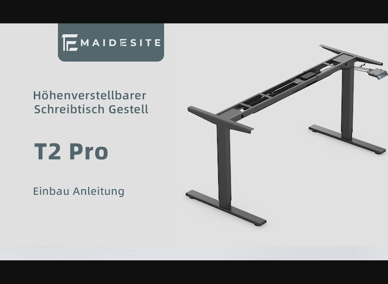 Maidesite T2 Pro höhenverstellbarer Schreibtisch Installationsvideo