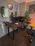 Maidesite Canvas – L-shaped height-adjustable desk with 4 legs