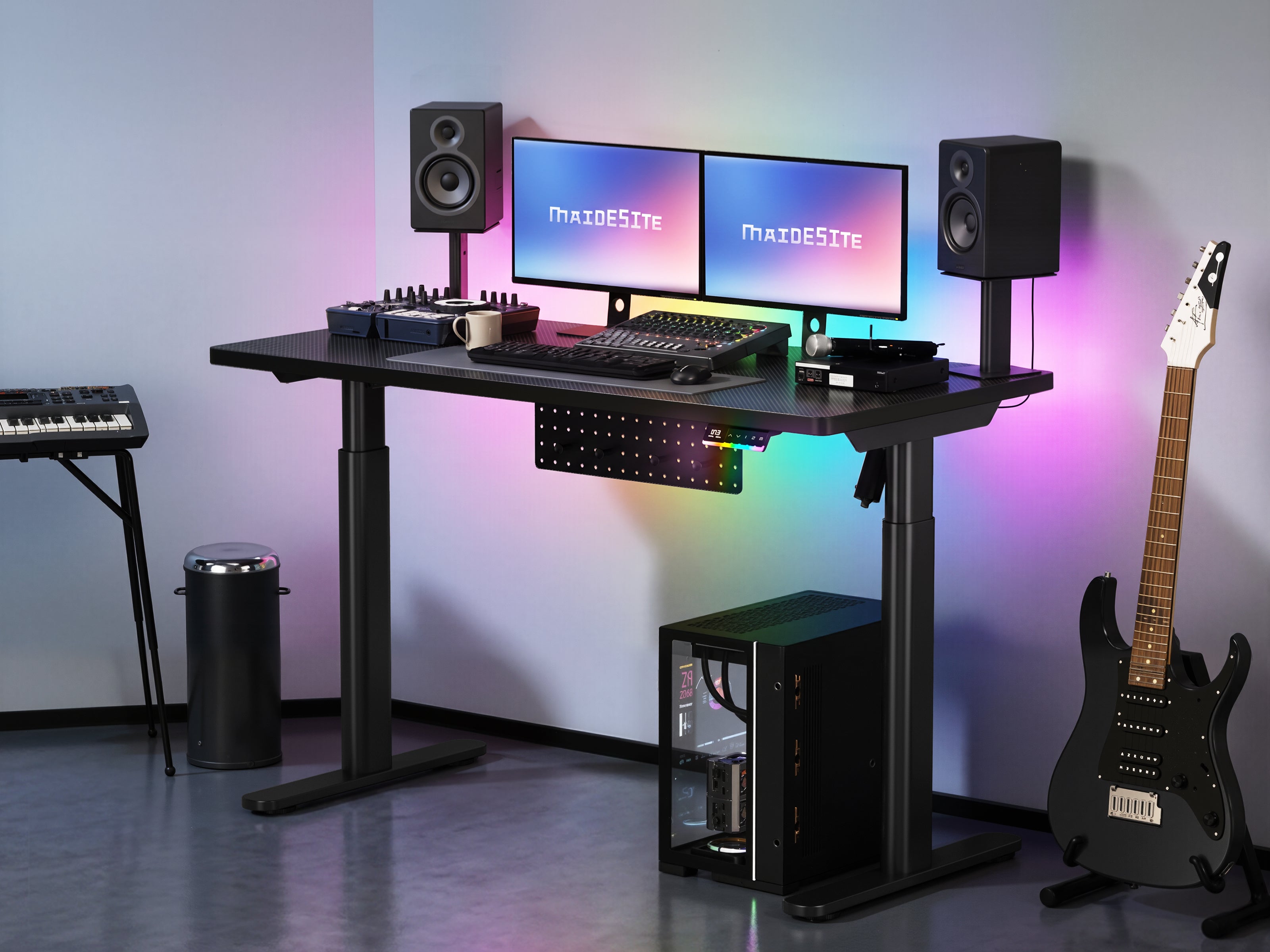Maidesite Rainbow - Smart höhenverstellbarer Tisch mit RGB-Lichtleiste